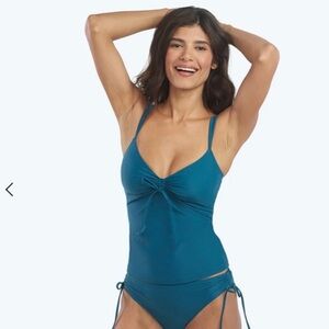 SUMMERSALT Summer Beach Adjustable Strap The Cinched Tankini Top Size 8